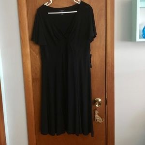 Chaps Navy Blue Short Sleeve Dress